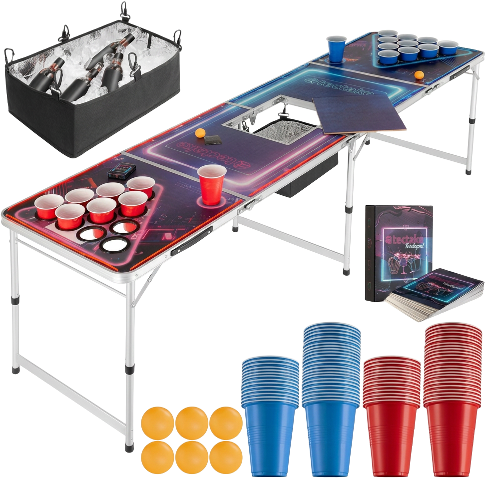 Bierpongtafel met ijskoeler huren bij een discotent van Clubinjetuin.nl